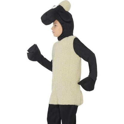 Shaun The Sheep Kids Costume White Jumpsuit Headpiece 3