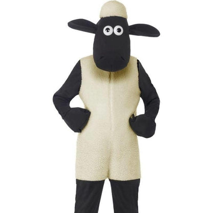 Shaun The Sheep Kids Costume White Jumpsuit Headpiece 1
