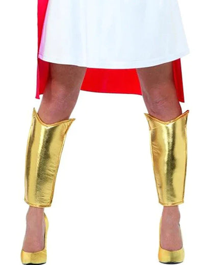 She Ra Costume Glitter Print Adult White Dress 4