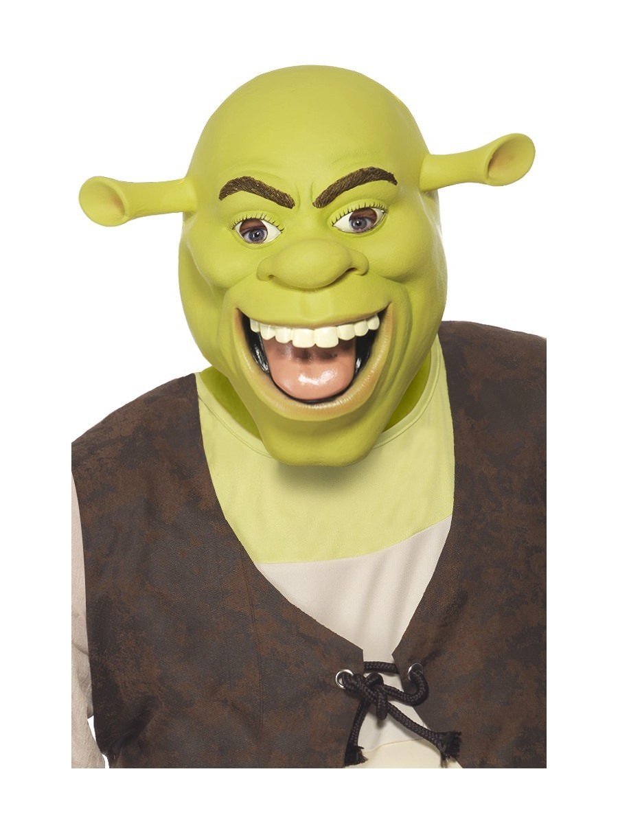 Shrek Latex Mask Adult Green Ogre Costume Accessory_1