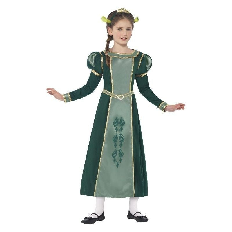 Shrek Princess Fiona Costume Kids Green Dress 1