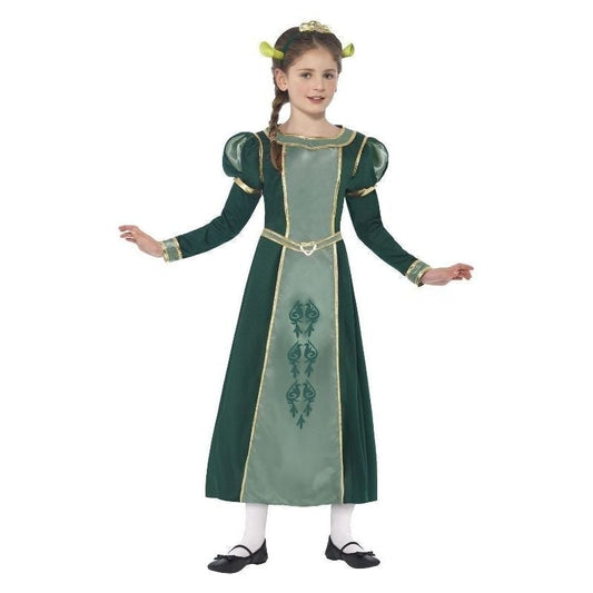 Shrek Princess Fiona Costume Kids Green Dress 1