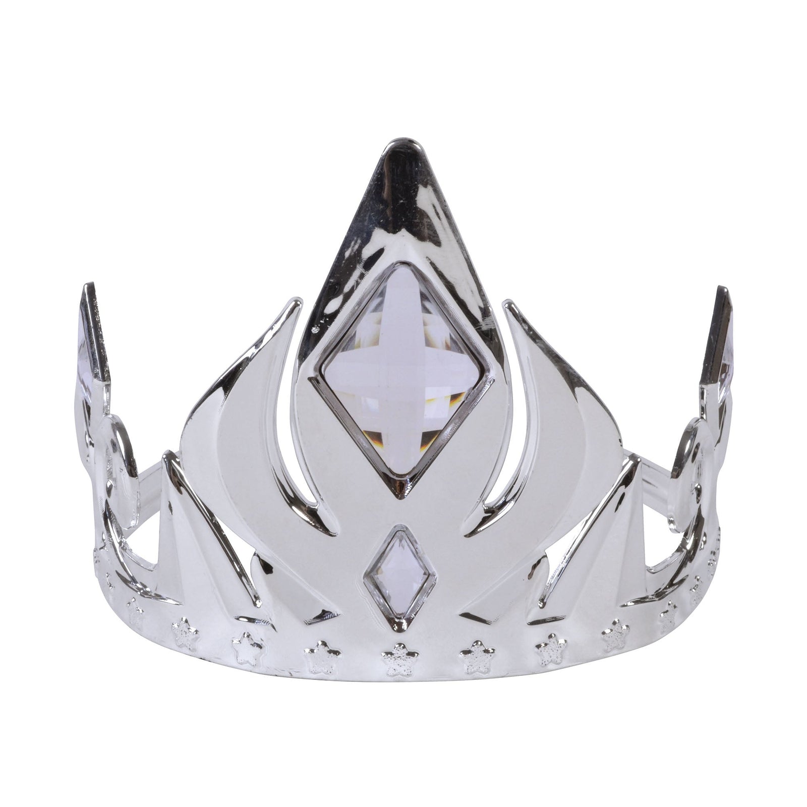 Silver Crown Tiara With Clear Stones 1