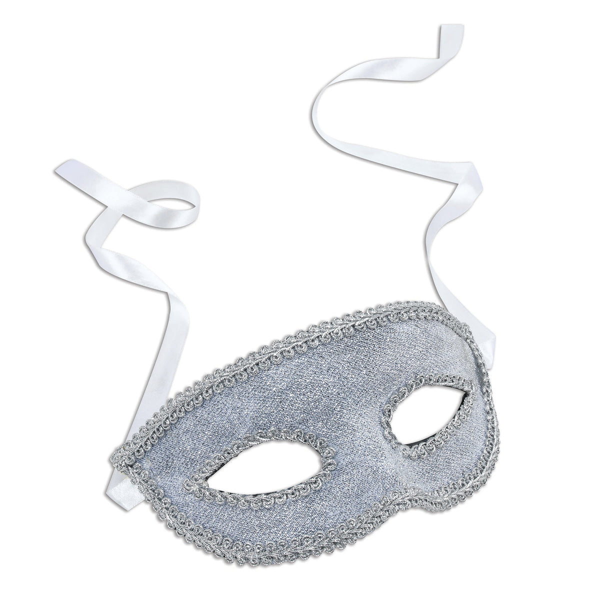 Silver Eye Mask + Ribbon Tie Masks Unisex 1