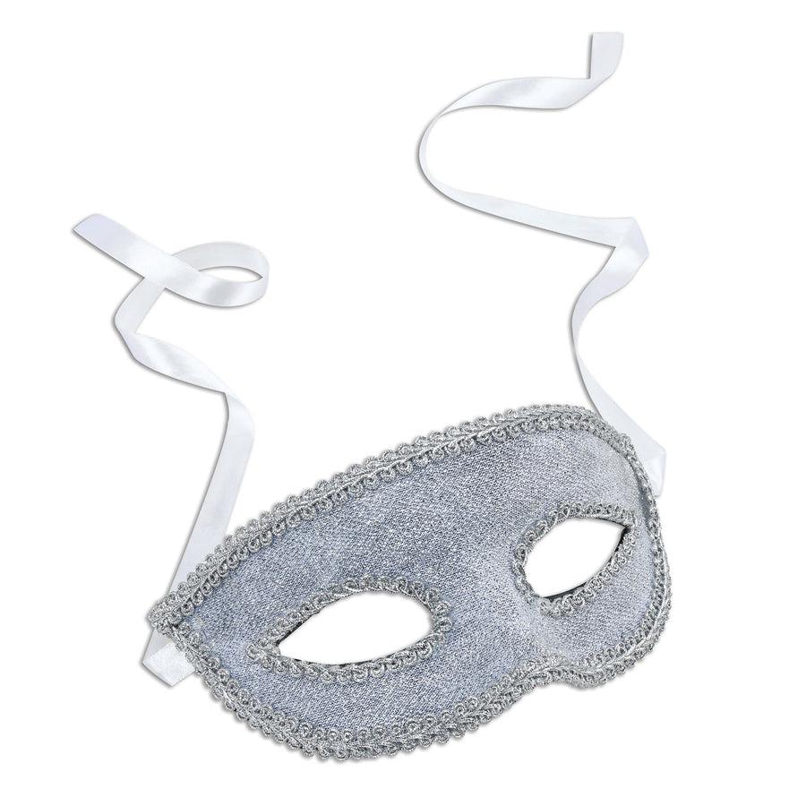 Silver Eye Mask + Ribbon Tie Masks Unisex_1
