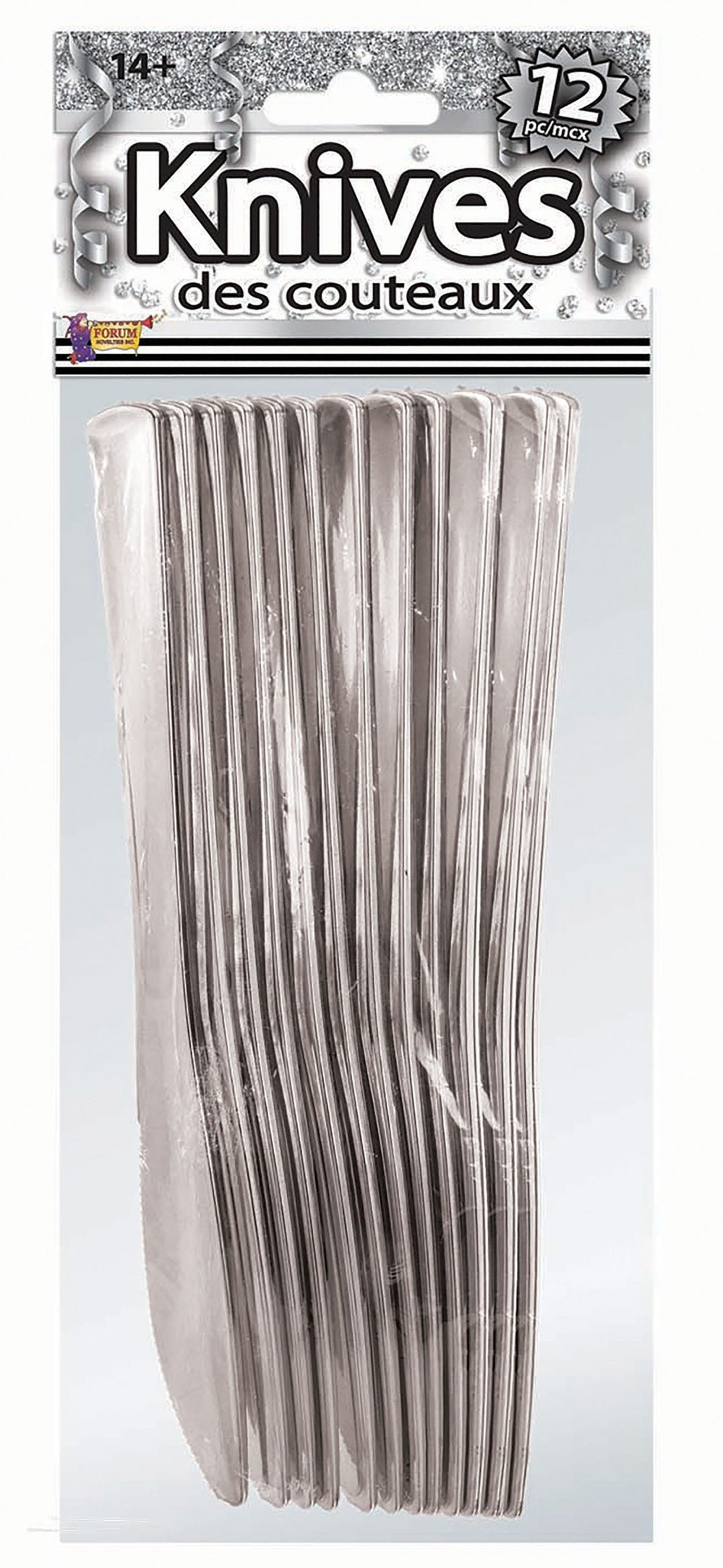 Size Chart Silver Plated Knives 12 Pack