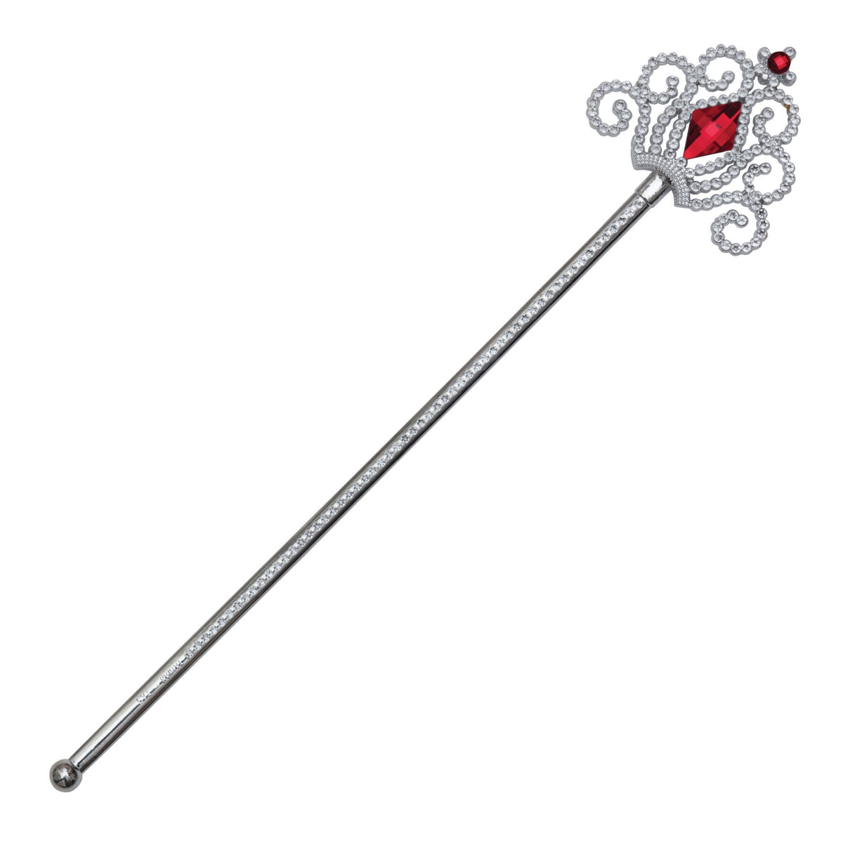 Silver Wand With Red Stones Costume Accessory 1