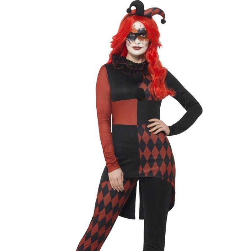 Sinister Jester Costume Adult Black Red 1