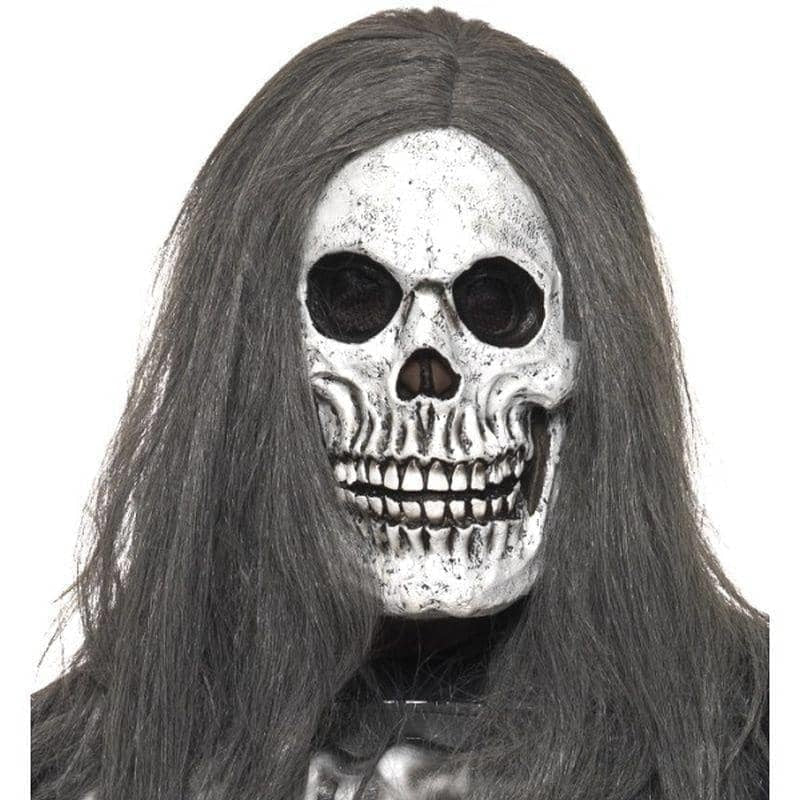 Sinister Skeleton Mask Adult Grey_1