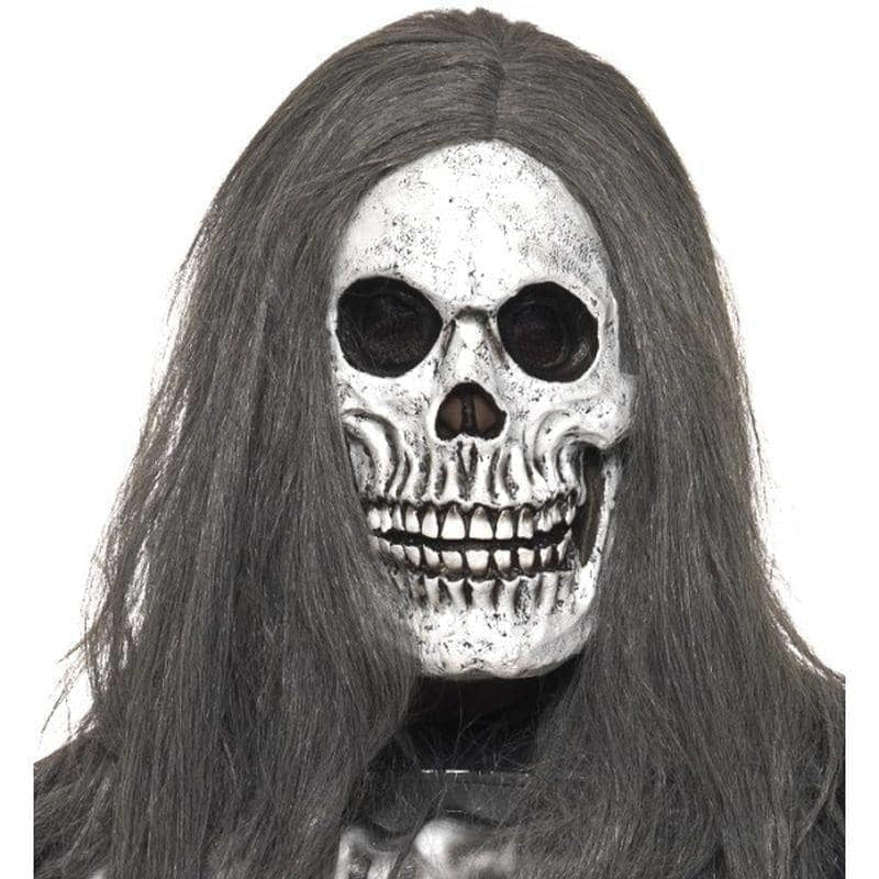 Sinister Skeleton Mask Adult Grey 1