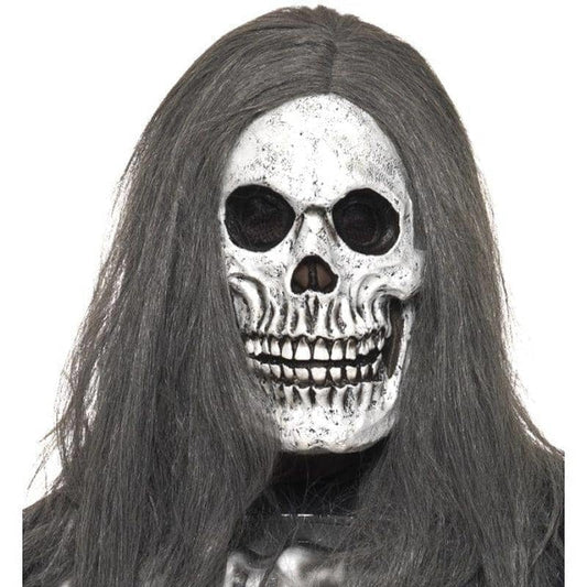 Sinister Skeleton Mask Adult Grey 1