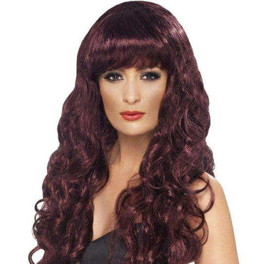 Siren Wig Deep Purple with Fringe 1