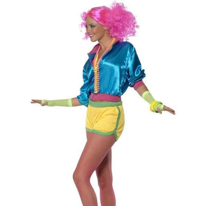 Skater Girl Costume Adult Blue Yellow with Green 3
