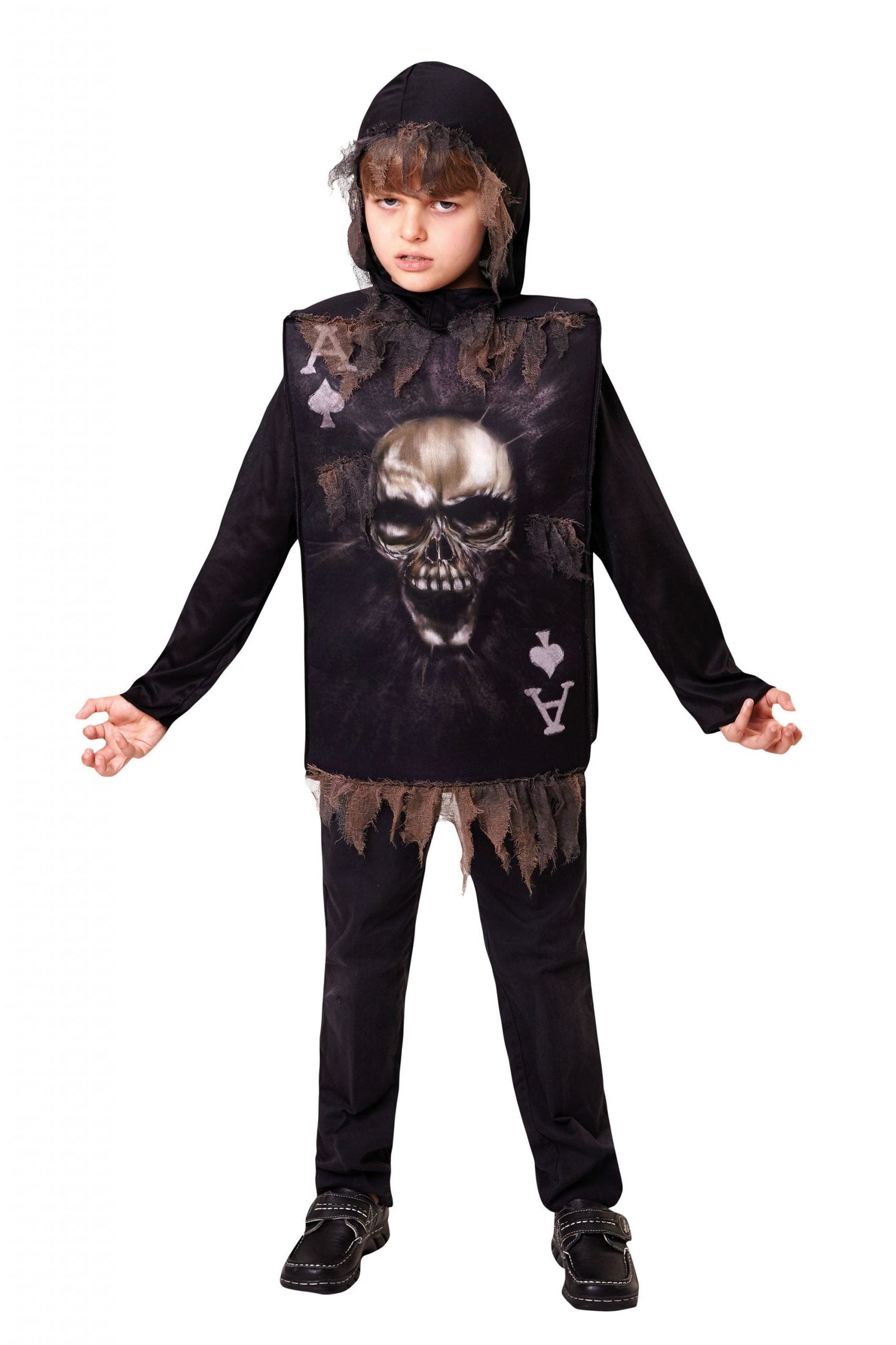Skeleton Boy Tabard Hood Costume 1