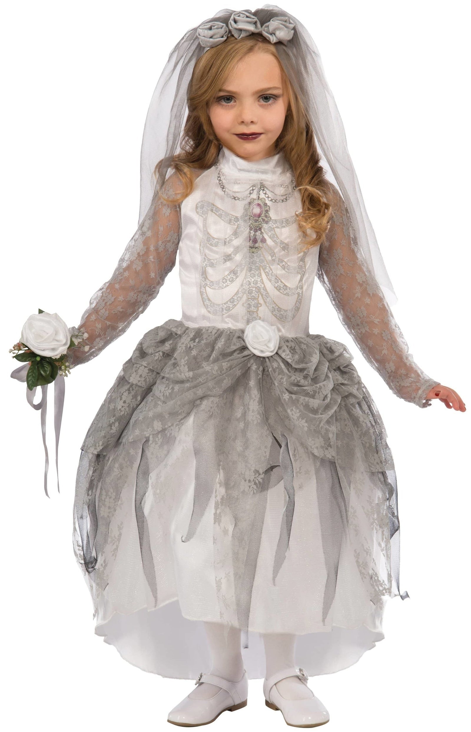 Skeleton Bride Childrens Costume 1