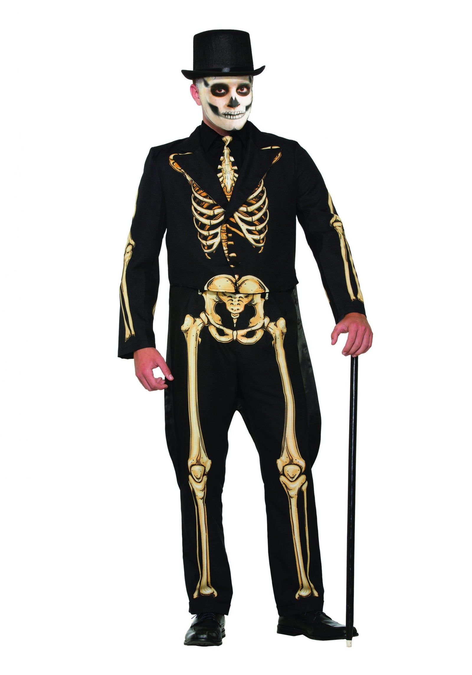 Skeleton Costume Formal Mens Day of the Dead Suit 1