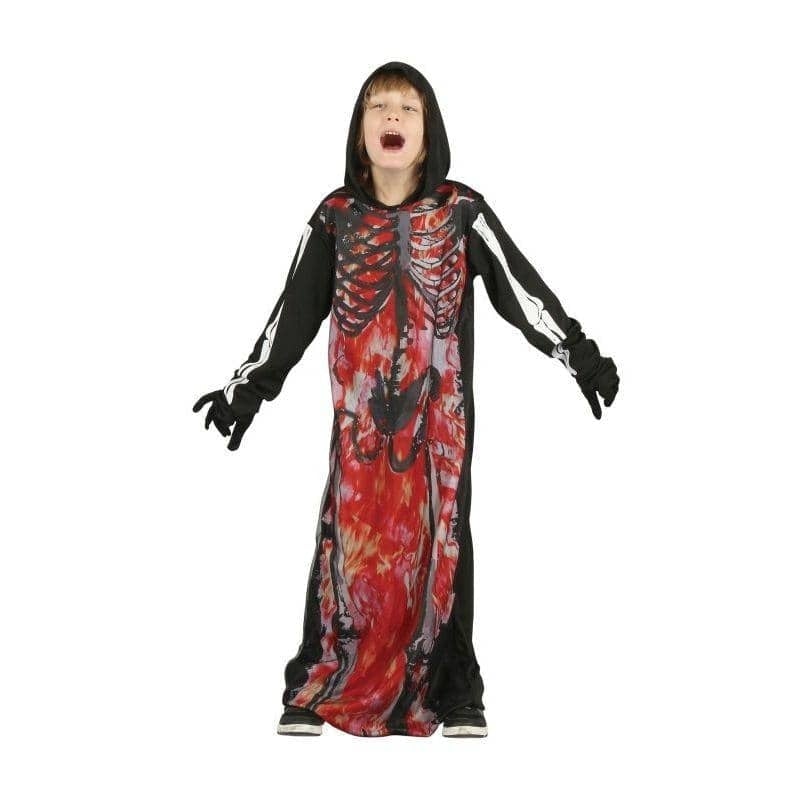 Skeleton Demon Hooded Childrens Costume 1