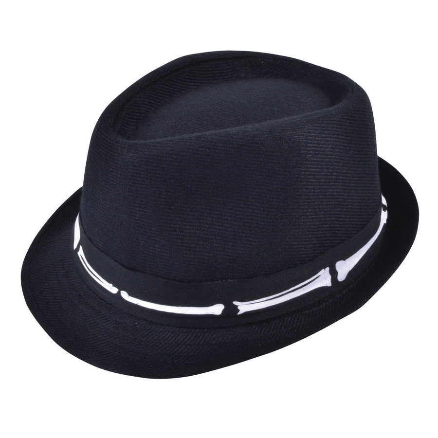 Skeleton Fedora Black Hats Male_1