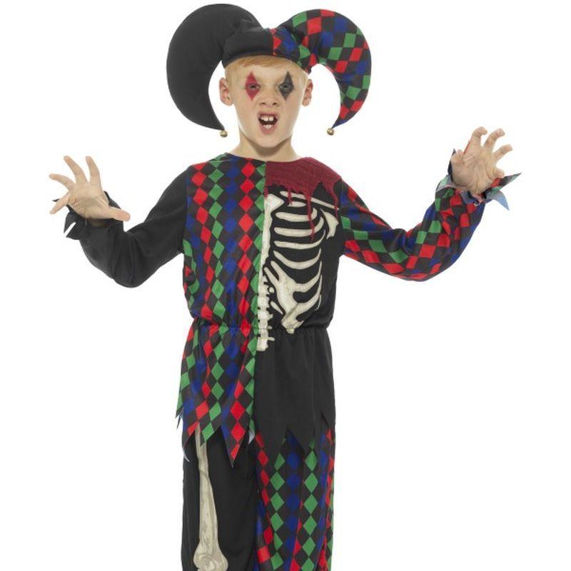 Skeleton Jester Costume Child Multi_1