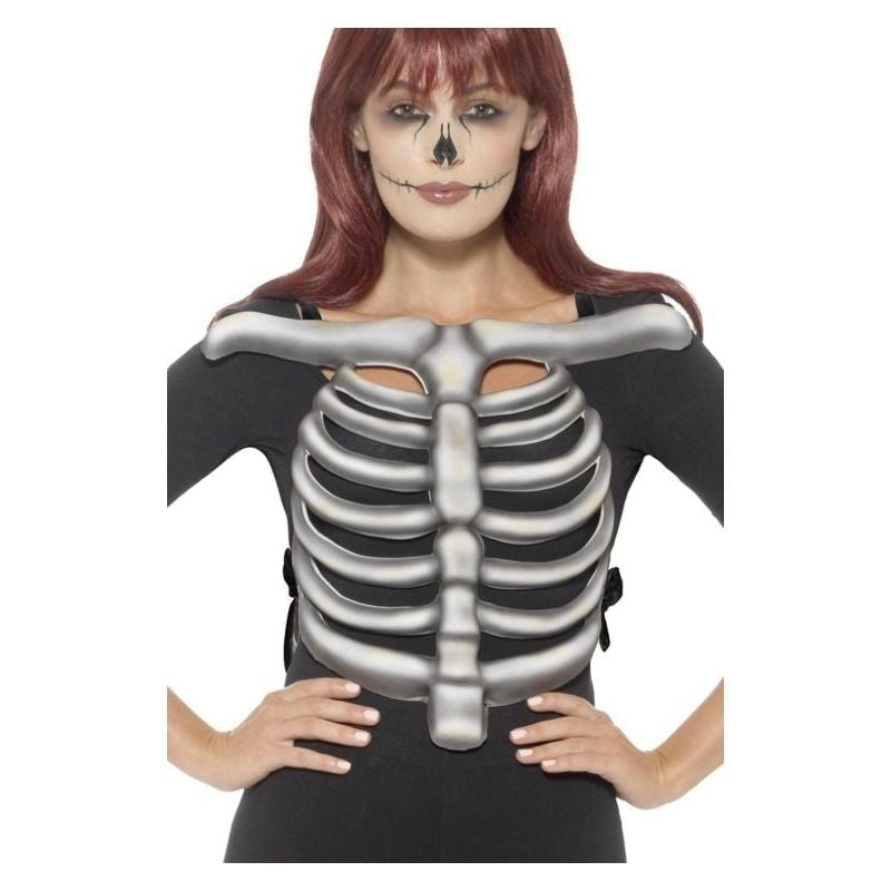 Skeleton Rib Cage Top Unisex Adult White 2