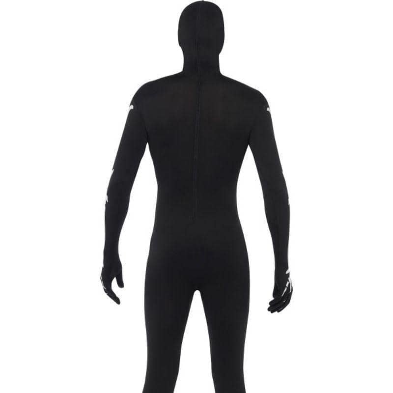 Skeleton Second Skin Costume Adult Black White Glow In The Dark_2