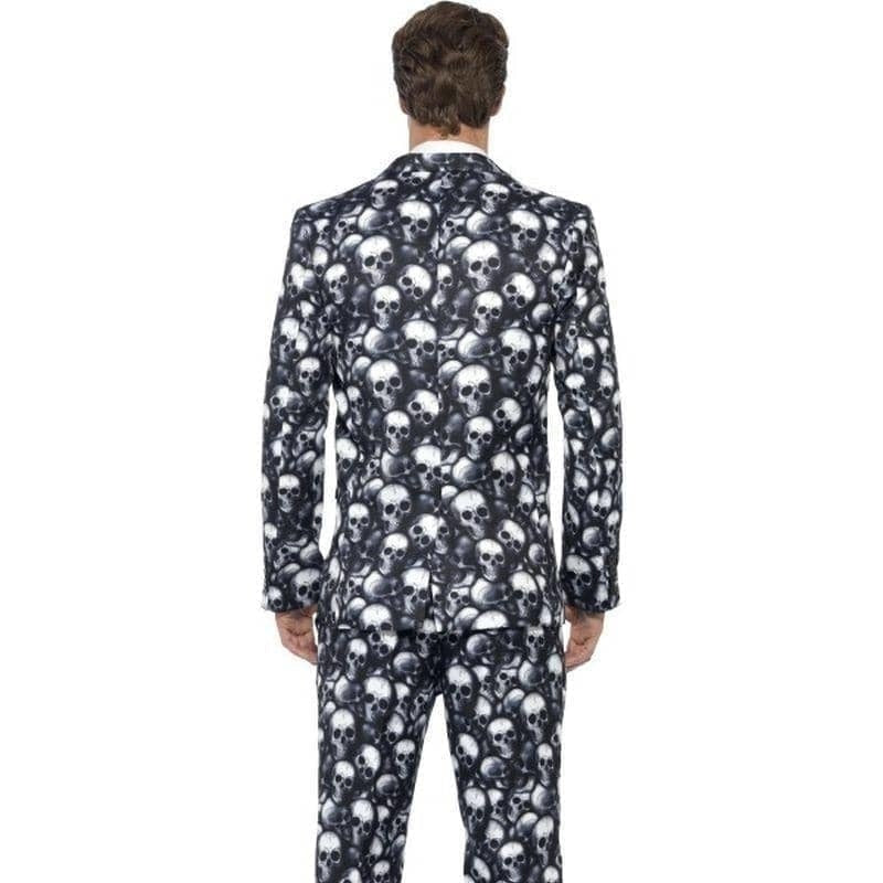 Skeleton Suit Mens Black White Jacket Trousers Tie 2