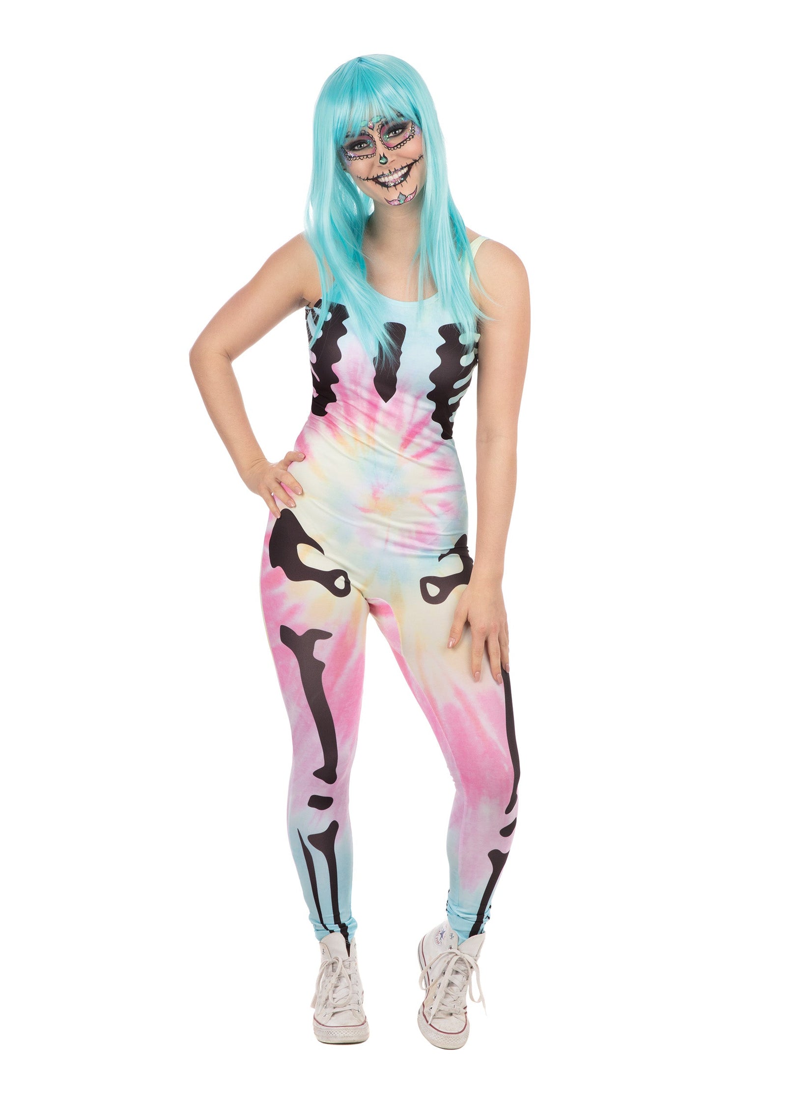 Skeleton Tie Dye Jumpsuit Medium 1
