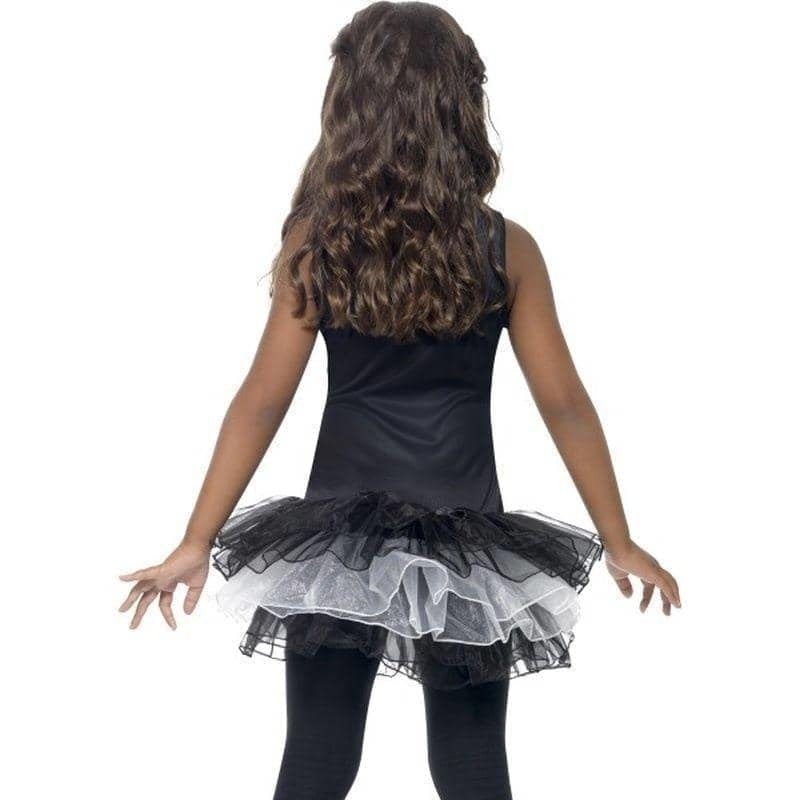 Skeleton Tutu Costume Kids Black and White Printed Dress 2