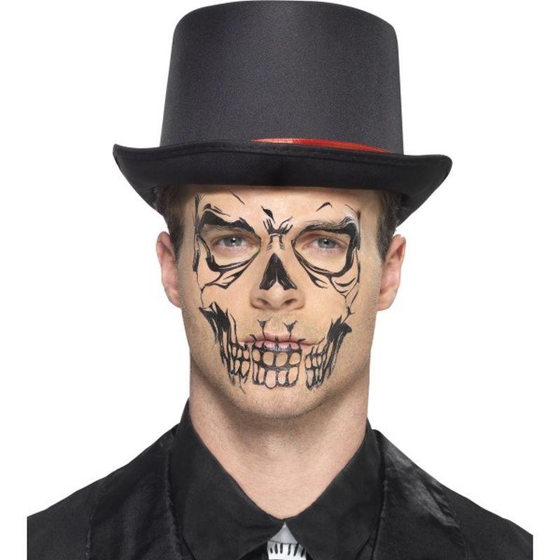 Skull Face Tattoo Transfer Adult Black 1