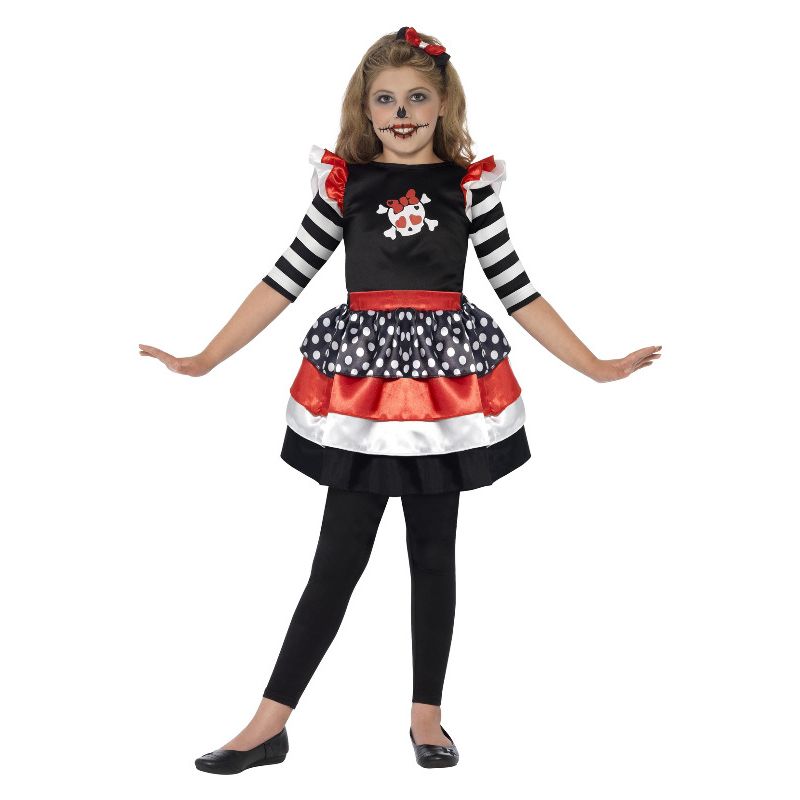 Skully Girl Costume Black Child 1