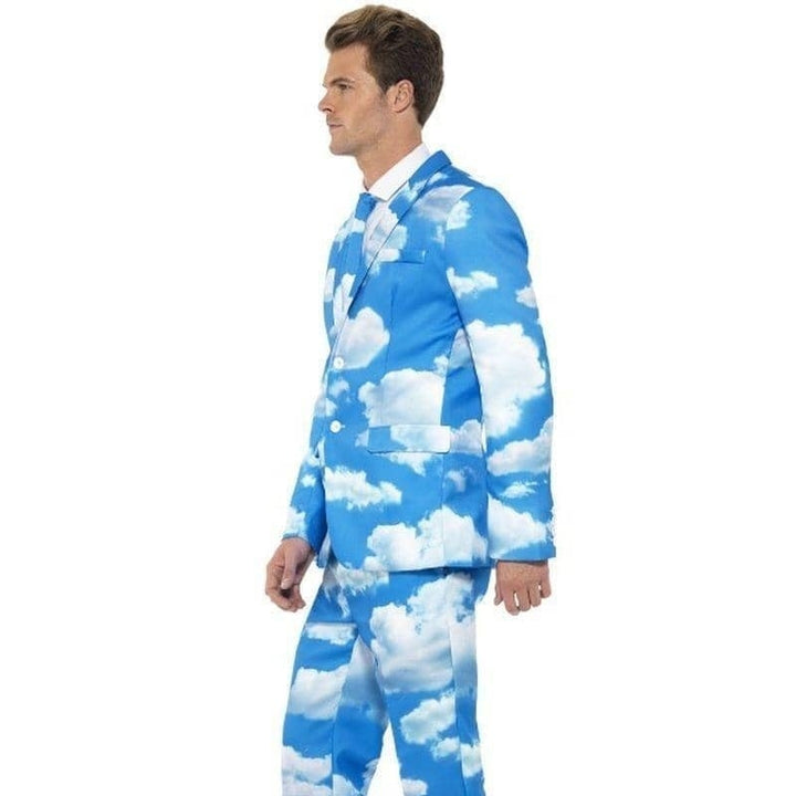 Sky High Suit Stand Out Adult Blue White Cloud Jacket Trousers and Tie_3