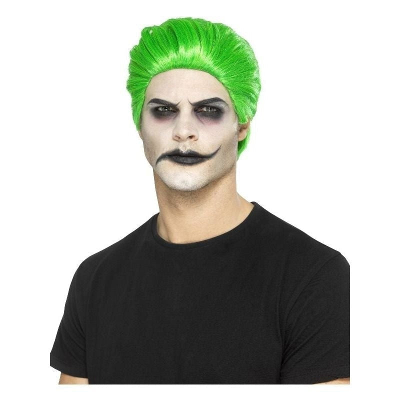 Slick Trickster Wig Adult Green Joker Style Costume Hair 1