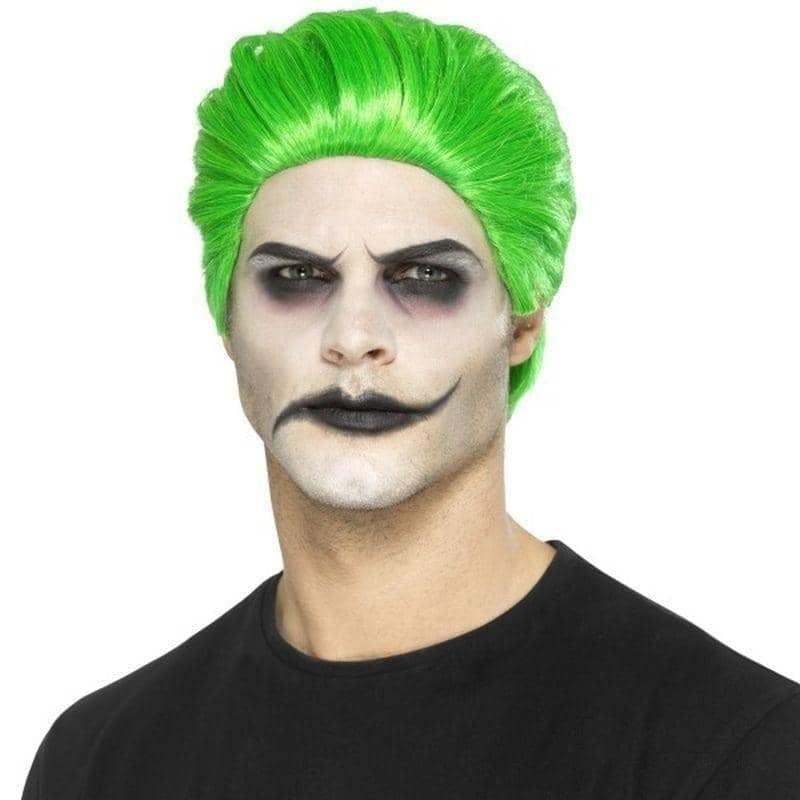 Slick Trickster Wig Adult Green Joker Style Costume Hair 2