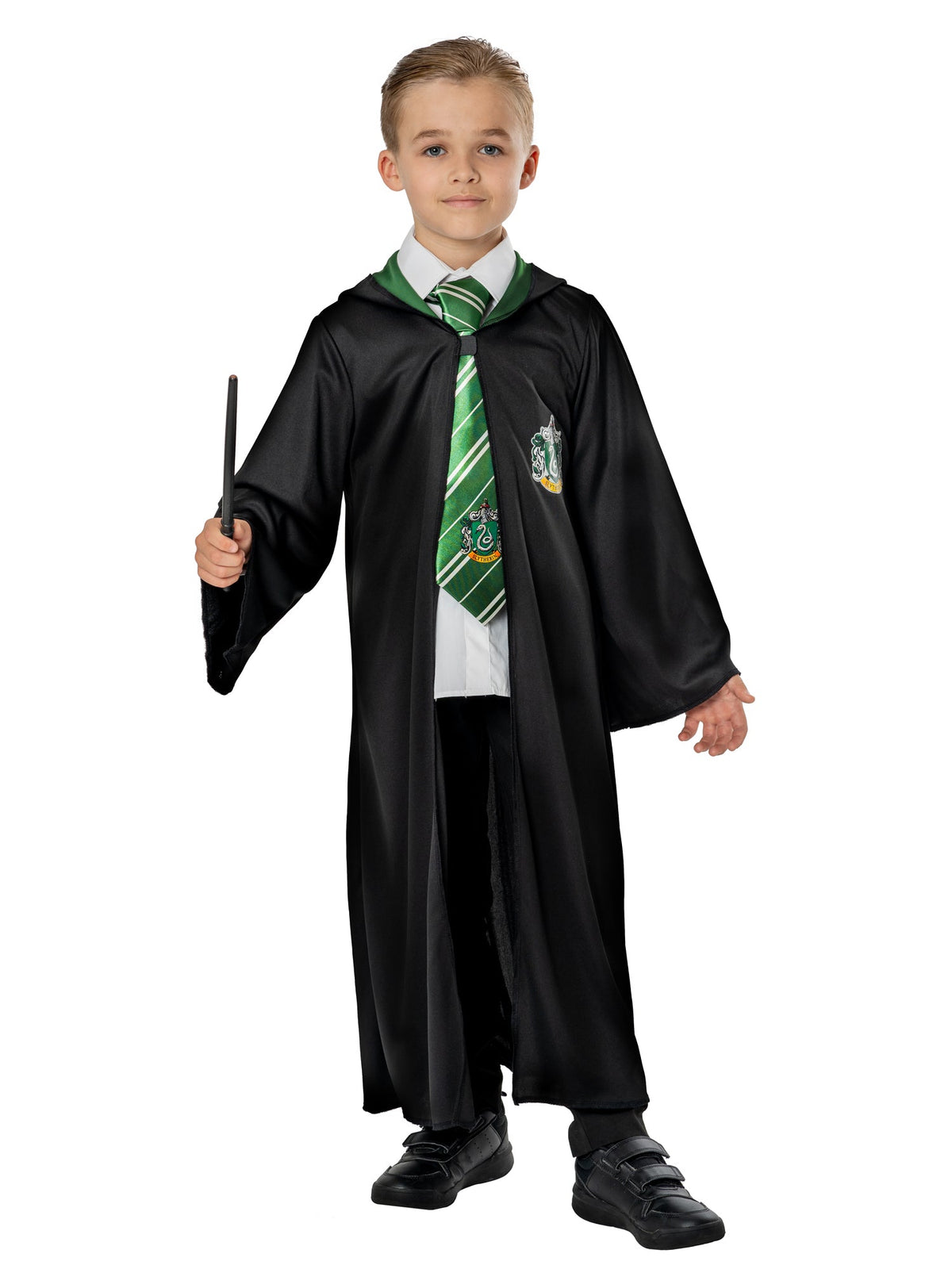 Slytherin Costume Set Robe Tie Wand 3