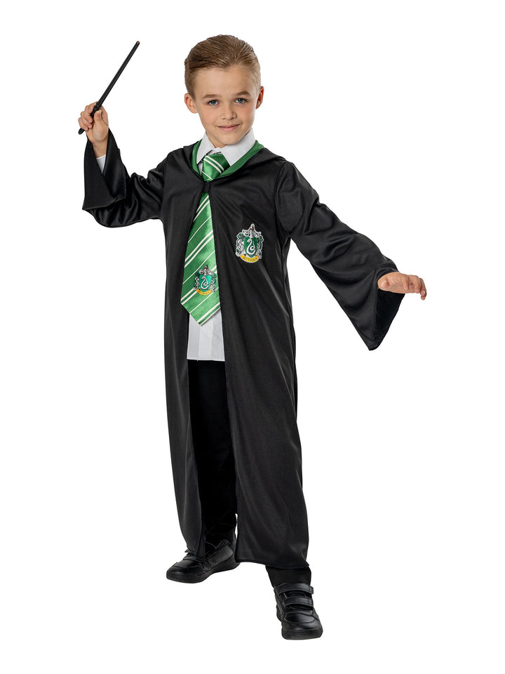 Slytherin Costume Set Robe Tie Wand_1