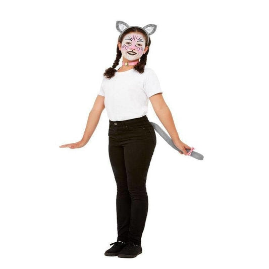 Smiffys Make Up FX Kids Cat Kit Aqua Child Grey 1