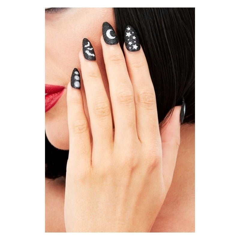 Smiffys Makeup FX Bewitching Nails Black 1