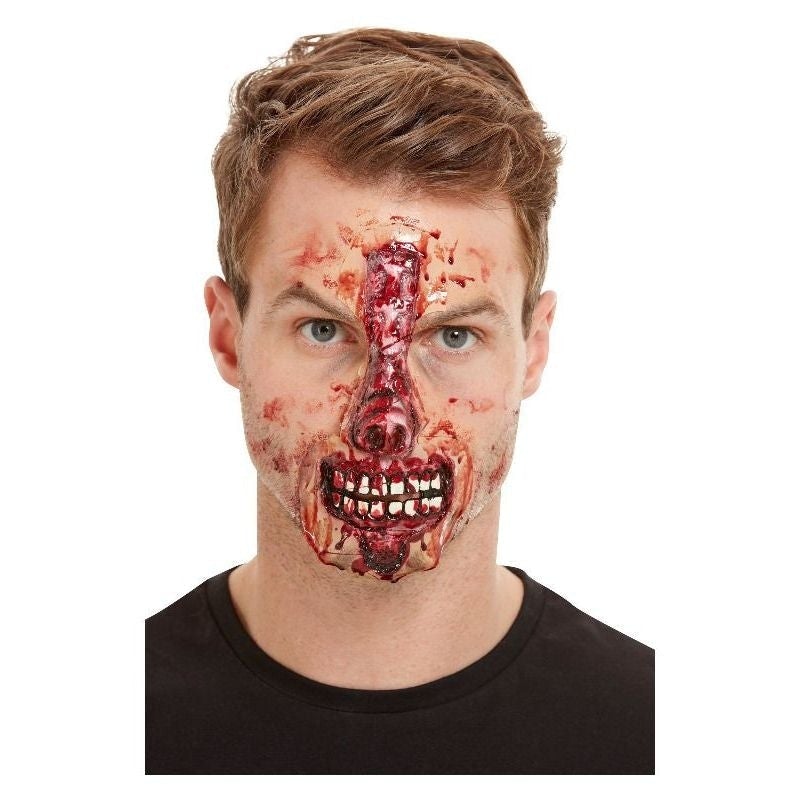 Exposed Nose and Mouth Red Latex Face Wound FX Make Up 3