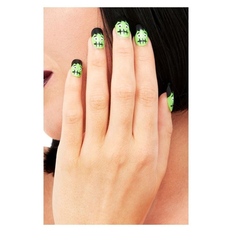 Smiffys Makeup FX Frankenstein Nails Green 1