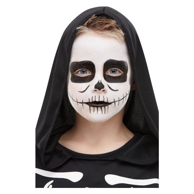 Makeup FX Kids Skeleton Kit Aqua Black Facepaint Crayon Sponge Applicator 1