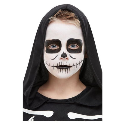 Makeup FX Kids Skeleton Kit Aqua Black Facepaint Crayon Sponge Applicator 1