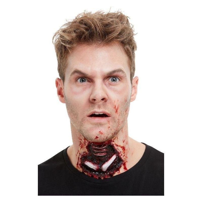 Exposed Throat Wound Red Latex Adhesive Horror Accessory 1