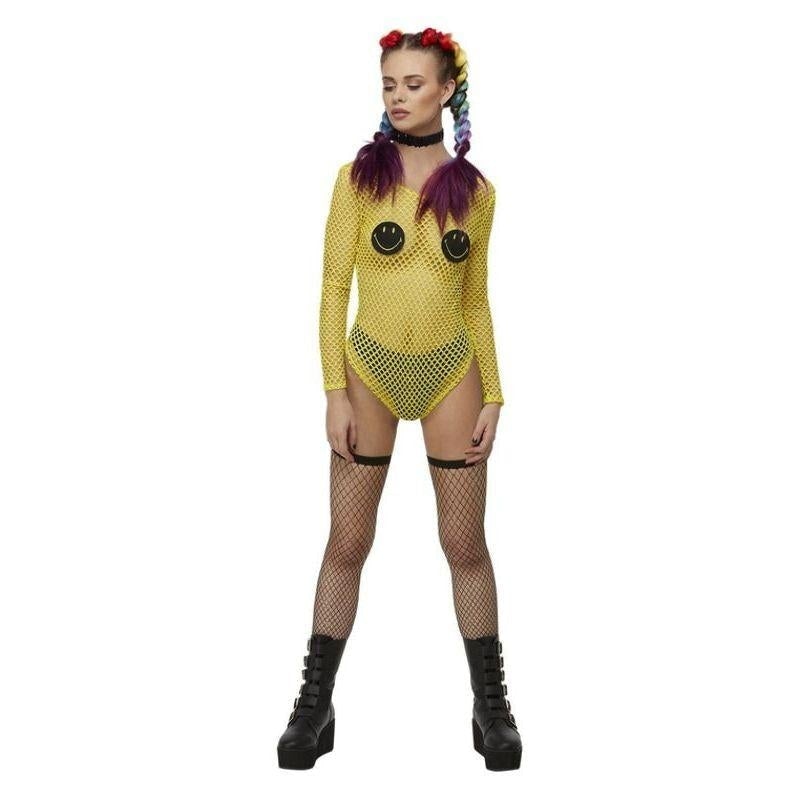 Smiley Fishnet Bodysuit Yellow 2