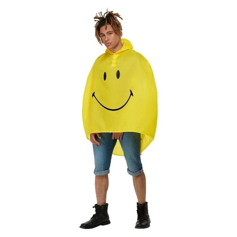 Smiley Party Poncho Yellow and Black 1