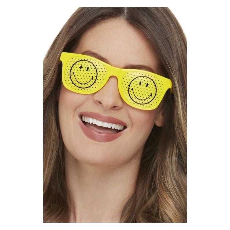 Smiley Rave Glasses Yellow 1