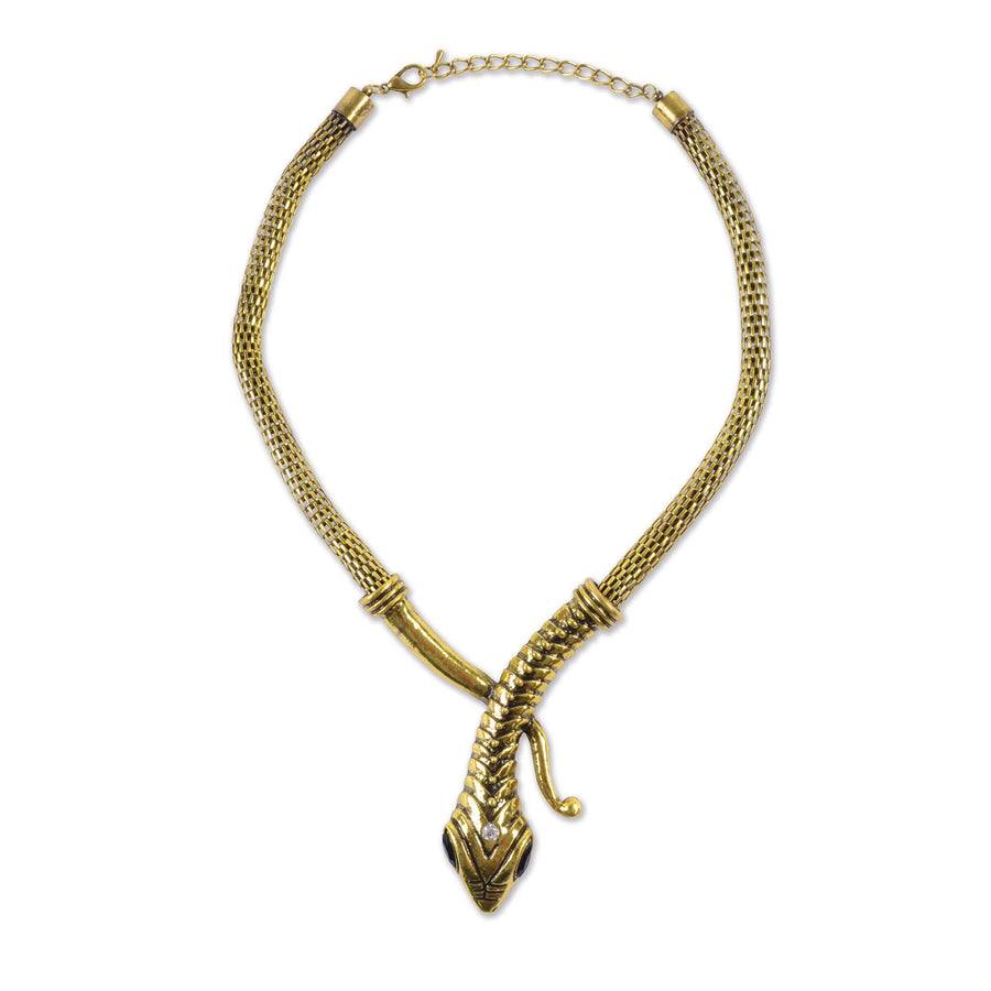 Snake Necklace Gold Egyptian Costume Accessory_1