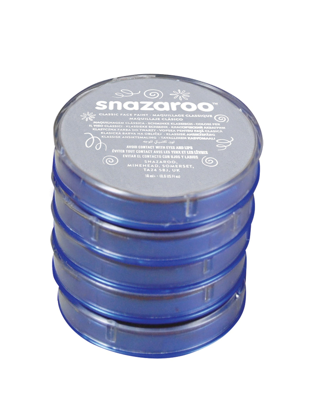 Snazaroo 18ml Tub Light Grey Make Up Pack of 5