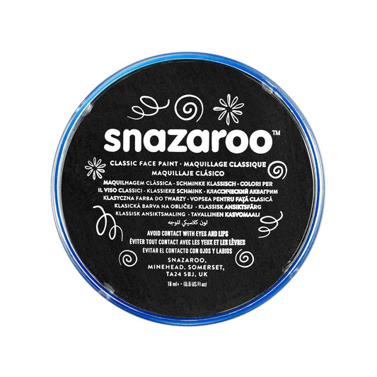 Snazaroo Black 18ml Tubs Make Up 5 Pack 1