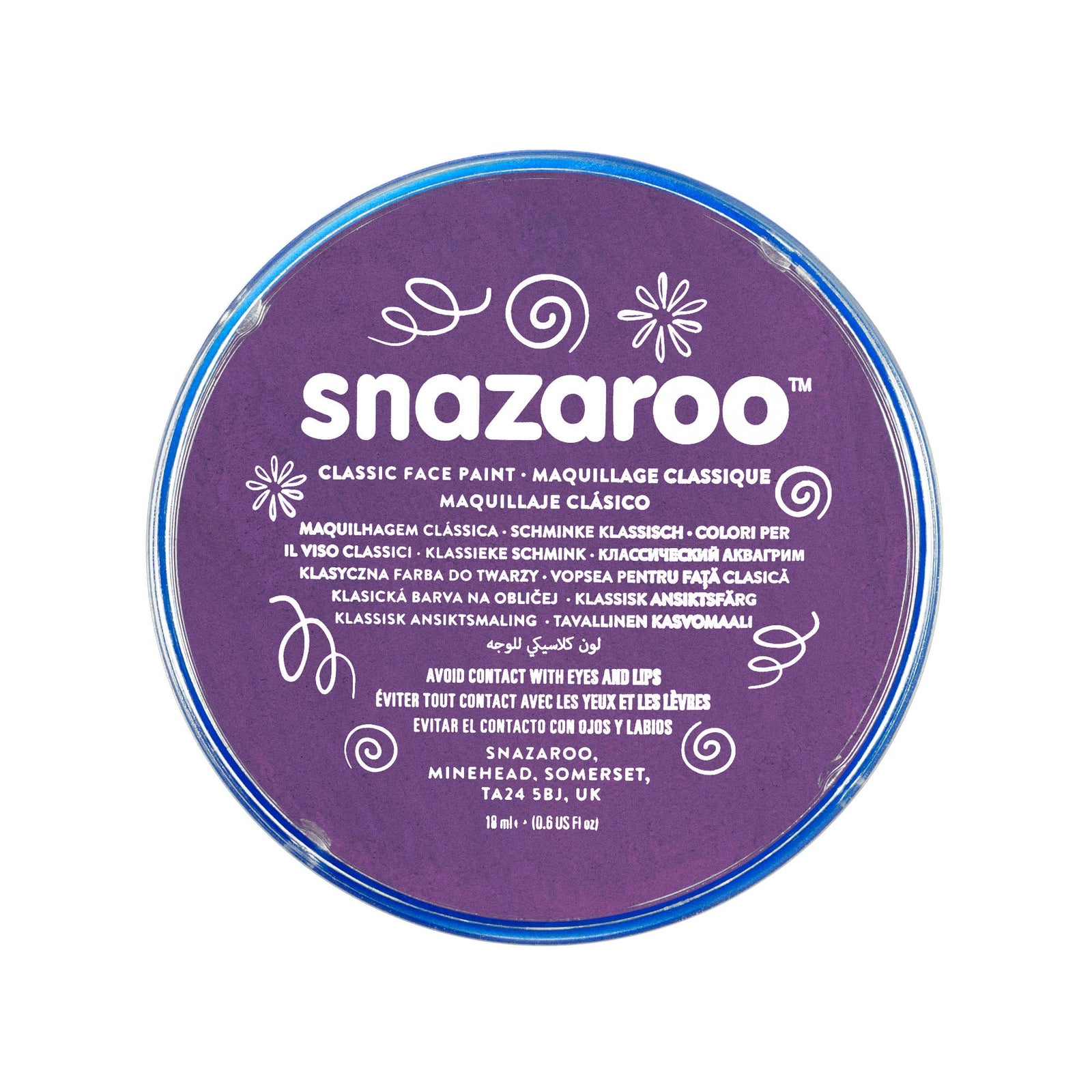 Snazaroo Purple 18ml Tubs Make Up 5 Pack 1