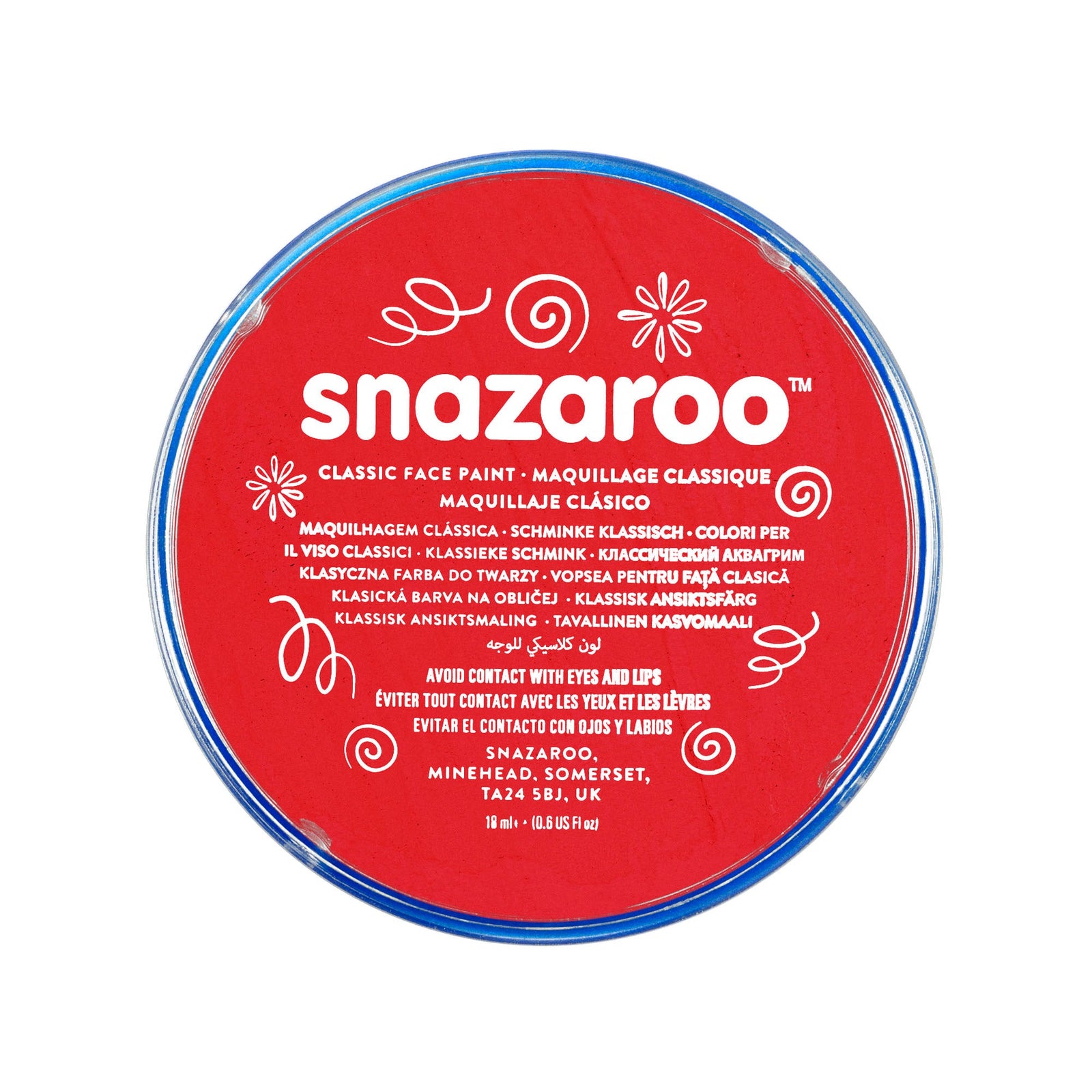 Snazaroo Red 18ml Tubs Make Up 5 Pack 1